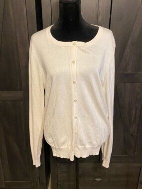 NWOT Time and Tru XXL 20 cream cardigan